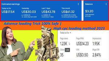 AdSense loading Trick 100% Safe | High cpc loading method 2023