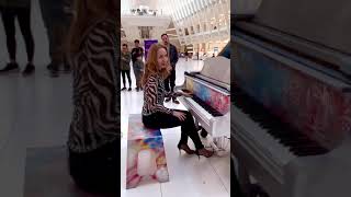 Chopin,”FantasyImpromptu” performance at the Oculus,World Trade Center, on the Sing for Hope”piano