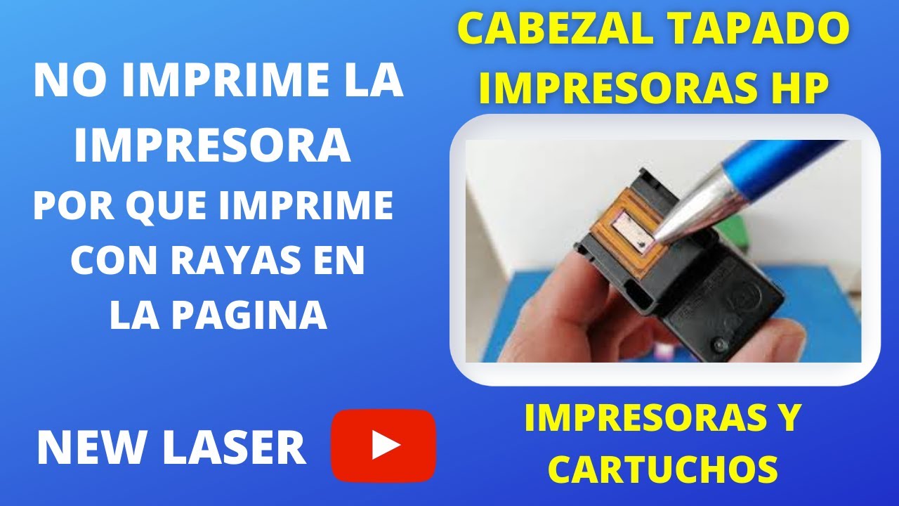 POR QUE SALEN RAYAS EN MI IMPRESION DE COLOR O NEGRO, FALLAS DEL CARTUCHO  DE TINTA AL IMPRIMIR CHEK - YouTube