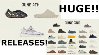 June 3rd and 4th Yeezy RELEASES