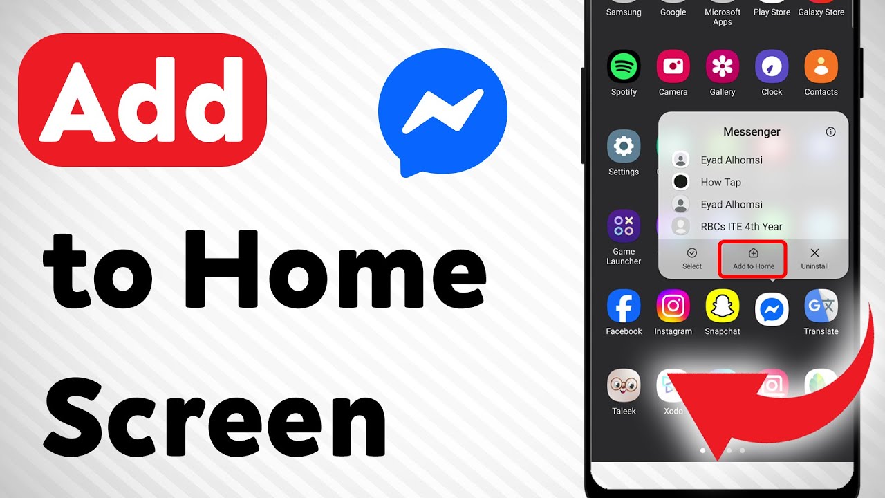 How to Add Messenger to Home Screen on Android (Updated) - YouTube