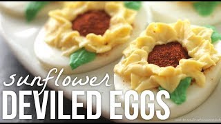 How to Make Sunflower Deviled Eggs! by Crouton Crackerjacks 70,354 views 6 years ago 6 minutes, 59 seconds