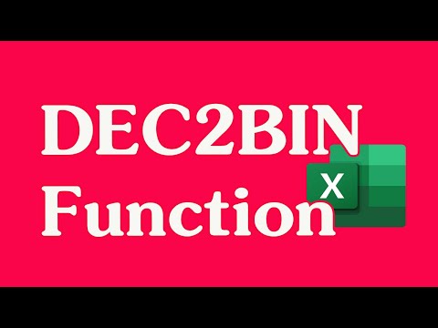 How to Use the DEC2BIN Function in Excel