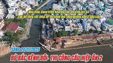 Bờ Bắc kênh Đôi : Tháo dỡ xong cầu sắt Hiệp Ân -"2 xe máy tránh nhau" dọc kênh Đôi ở TPHCM