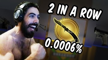 DIZZY GETS TWO BUTTERFLY KNIVES IN A ROW | CS2 Case Openings
