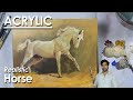 How to Paint A Realistic Horse in Acrylic | step by step Coloring