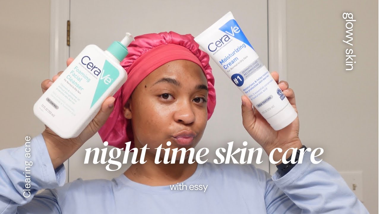 how to clear acne- night time skincare routine #skincareroutine # ...