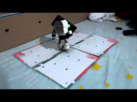 Camera Tracking Blender 2.62 Test 1 - A little Robot