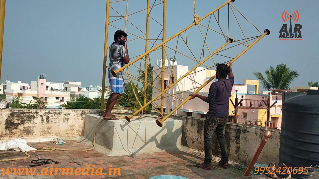 Community FM Radio Tower Installation Step 2 Process YouTube