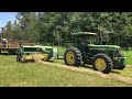 Small square hay baling, John Deere 337!