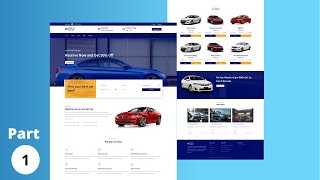 React Responsive Car Rental Website Design Tutorial Using React.js For Beginners | Part - 01