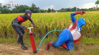 Spider-Man Perut Besar Lucu, Spiderman Jail Spiderman Biru Vs Spiderman Black