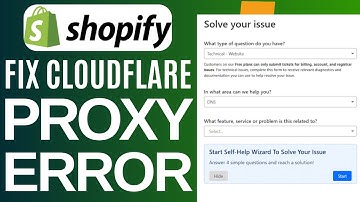 How to Fix Cloudflare Proxy Error in Shopify | Cloudflare DNS Connection Problem Solved
