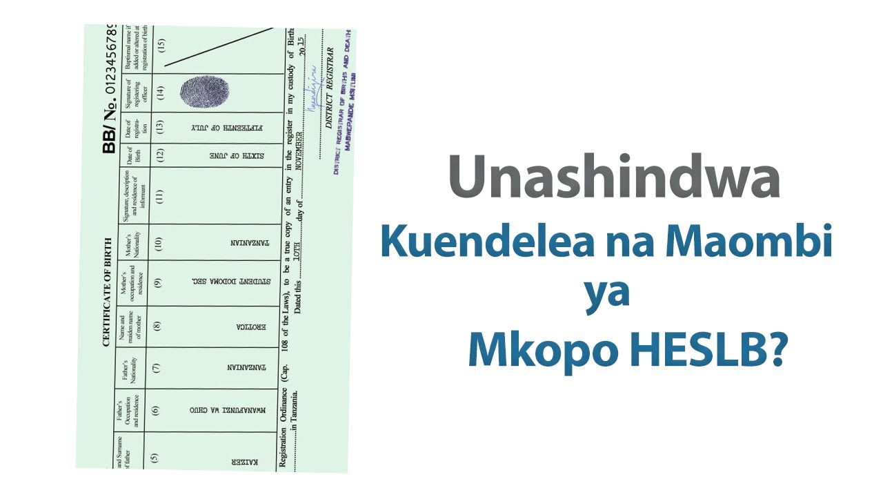 JE UNASHINDWA KUENDELEA NA MAOMBI YA MKOPO BAADA YA VERIFICATION YA VYETI RITA?