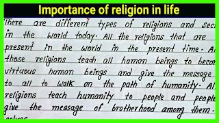 Importance of religion in life English essay writing | English Paragraph on Importance of religion