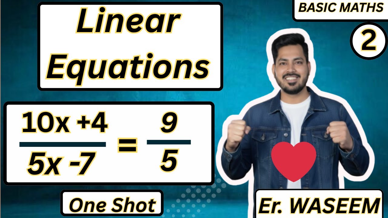 How to Solve Linear Equations Step by Step | Basic Maths One Shot - YouTube