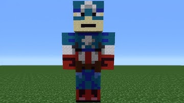 Minecraft 360: How To Make A Captain America Statue (The Avengers)