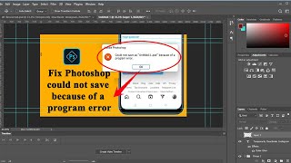 How to fix  Photoshop could not save because of a program error