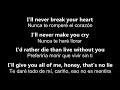 ♥ I&#39;ll Never Break Your Heart ♥ Nunca Te Romperé El Corazón~Backstreet Boys-Letra ~ inglés y español