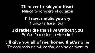 ♥ I'll Never Break Your Heart ♥ Nunca Te Romperé El Corazón~Backstreet Boys-Letra ~ inglés y español