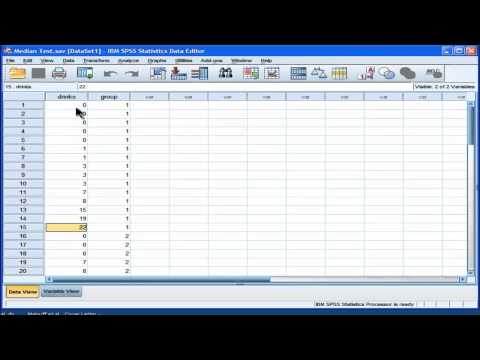 Median Test - SPSS (part 1)