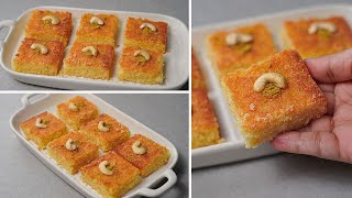 The Easiest Basbousa Recipe Ever | Super Tasty Basbousa Recipe | Easy Semolina Cake | Yummy screenshot 4