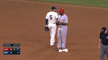 LAA@MIN: Kendrick drives in three on four hits