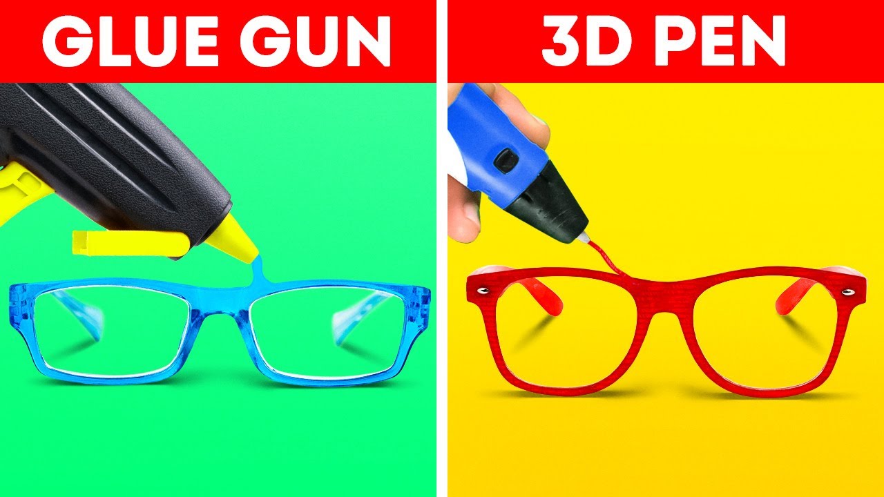 GLUE GUN VS 3D PEN || 38 cool crafts for you by 5-minute crafts MEN
