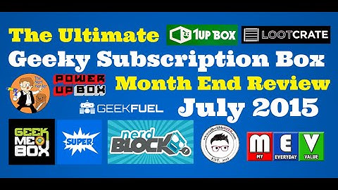 The Geeky Subscription Box July Month End Review
