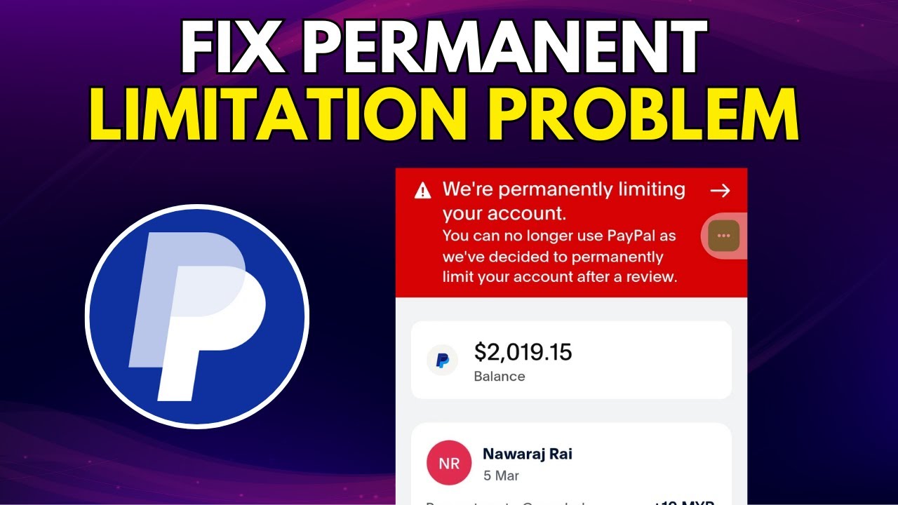 How To Fix PayPal Permanent Limitation Problem (Easy Fix)