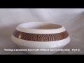 Turning a sycamore bowl with Milliput epoxy putty inlay - part 2