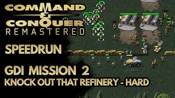 Command & Conquer Remastered Speedrun (Hard) - GDI Mission 2 - Knock Out that Refinery