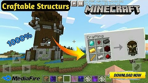 Craftable structure for Minecraft pocket edition |Craftable structure mod in Minecraft PE| 2021