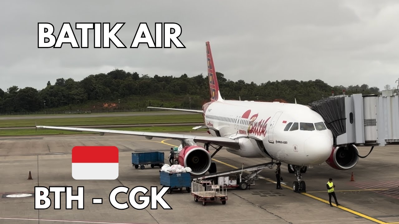Batik Air: Batam to Jakarta ID6865 (Airbus A320 Twin Jet) Business Class