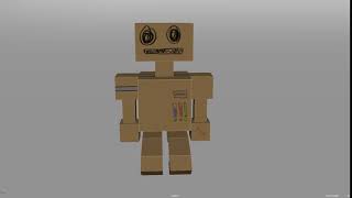 Cardboard Robot Idle Animation