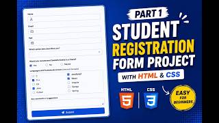 Student Registration Form Using HTML | Beginner Project (Part 1)
