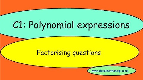 C1 Factorising quadratics questions -two brackets - AS - alevelmathshelp