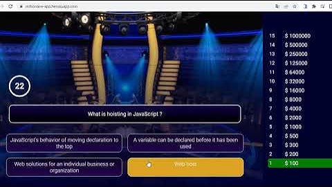 Millionaire with React and Node