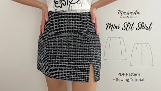 Skirt Sewing Tutorial | How to sew mini slit skirt | Sewing Tutorial | PDF Sewing Pattern