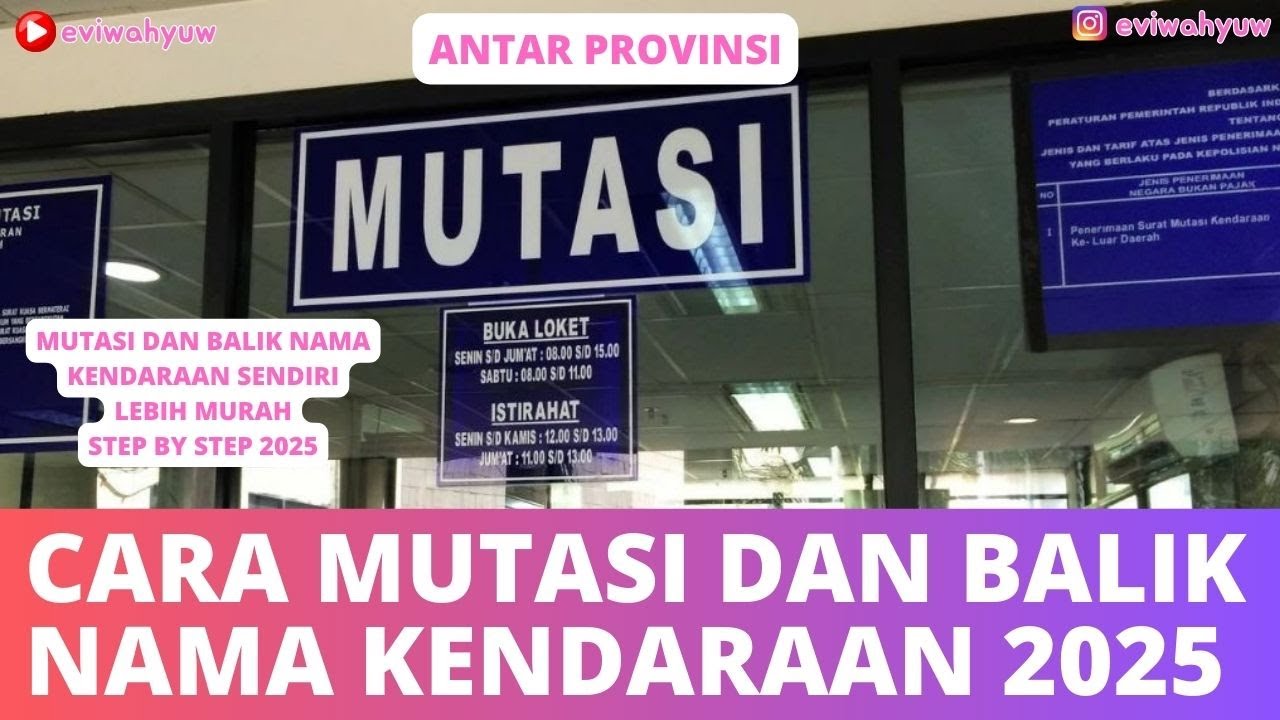 BIAYA DAN CARA BALIK NAMA KENDARAAN SENDIRI | PERPANJANG PAJAK 5 TAHUN | MUTASI KENDARAAN  2025