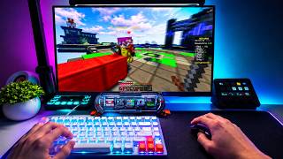 [New Keyboard] Calming 360Hz stretched POV Bedwars + Keyboard & Mouse ASMR | 4K 60FPS