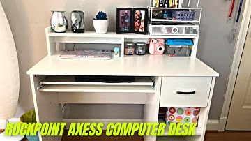 ROCKPOINT Axess Computer Desk with Keyboard Tray and Drawer Review & User Manual