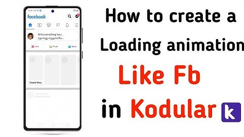 How to create a loading animation like FACEBOOK in kodular  in Tamil 2021#codinglife