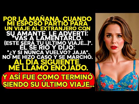 AL IGNORARME Y PARTIR AL EXTERIOR CON SU AMANTE, MI MARIDO REALIZÓ SU ÚLTIMO VIAJE.