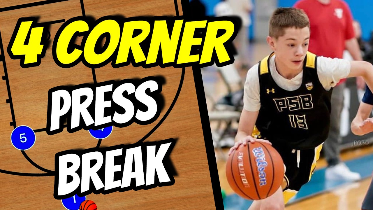 Передача в четыре угла и рывок для преодоления ловушки на половине поля.