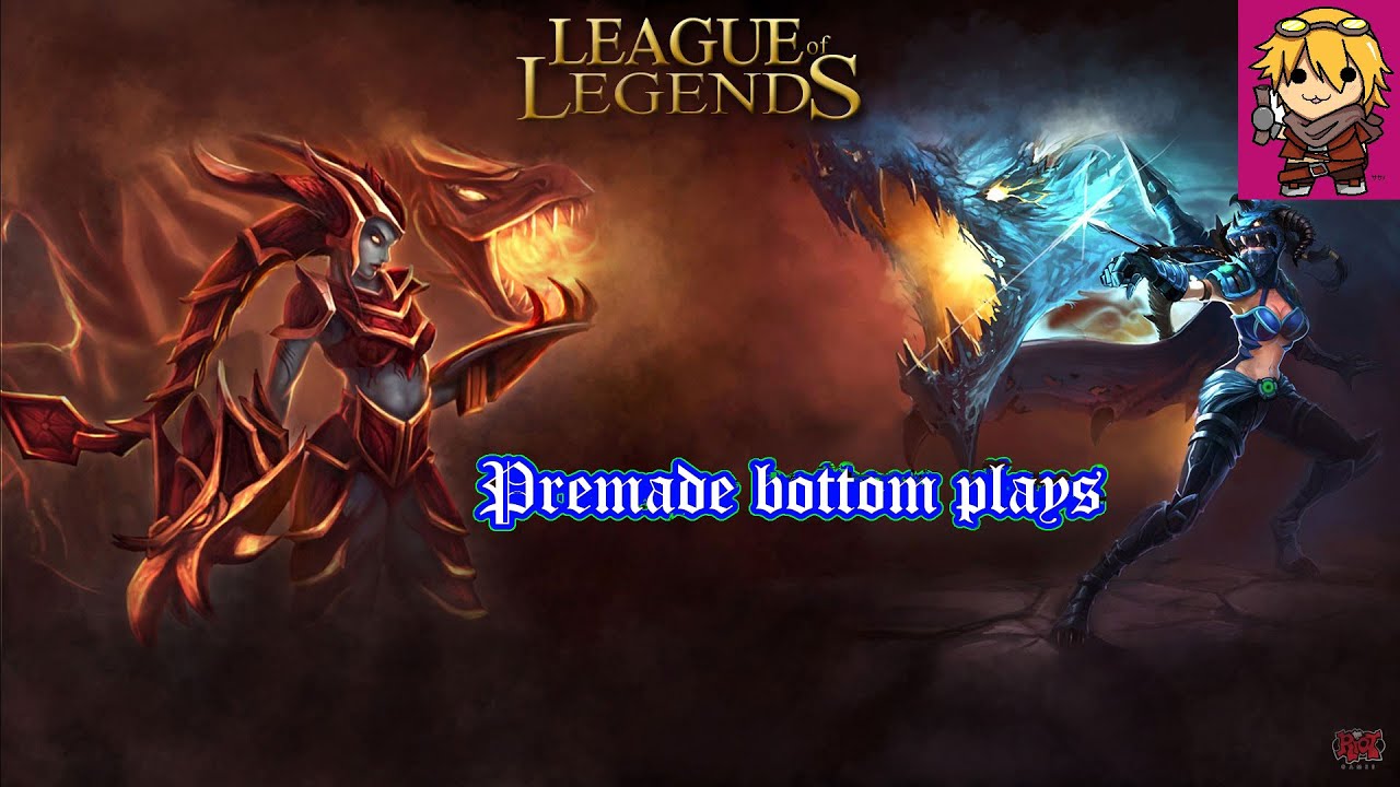 League of legends bottom support plays YouTube