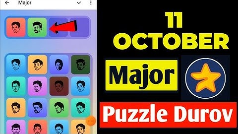 11 October Major Puzzle Durov Solved Today | Major Daily Combo card 11 October Major Puzzle duro
