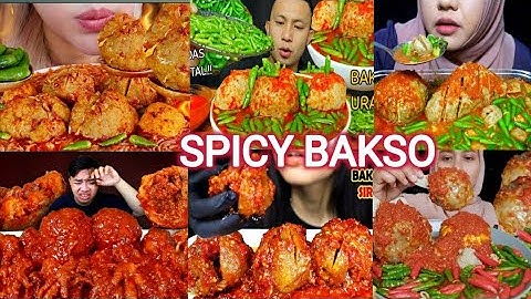 Extremely Spicy Bakso Meatballs ~ Indonisian Food Mukbang 