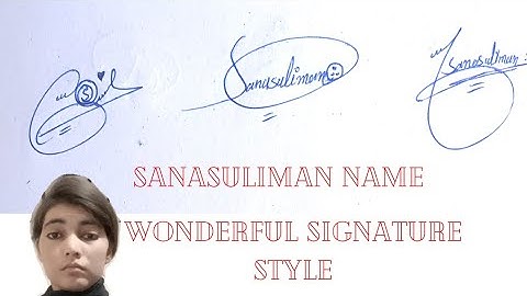 Sanasuliman name signature#professional  signature style#name  signature with arooj