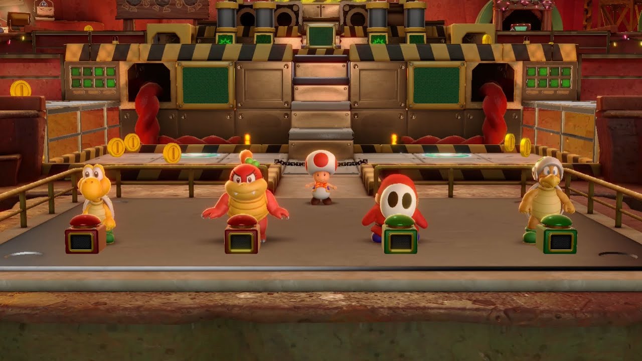 Super Mario Party Partner Party #1038 Gold Rush Mine Koopa Troopa & Pom Pom vs Shy Guy & Hammer Bro